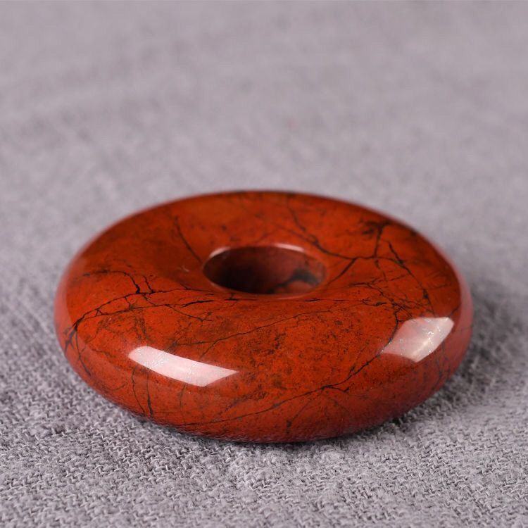 Red Edin meteorite lucky charm safety buckle