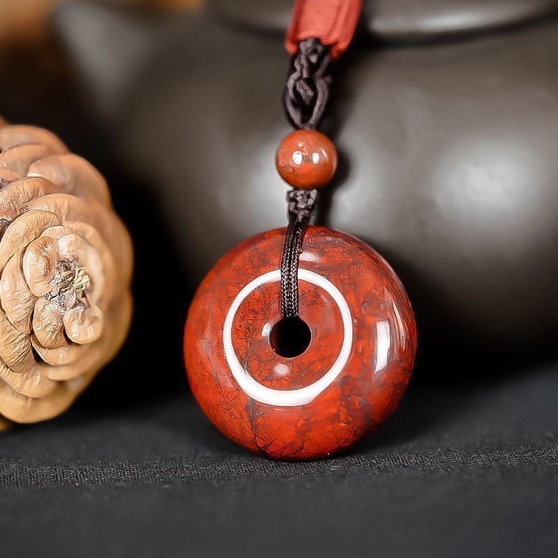 Red Edin meteorite lucky charm safety buckle