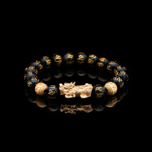 Pixiu Black Obsidian Bracelet for Wealth