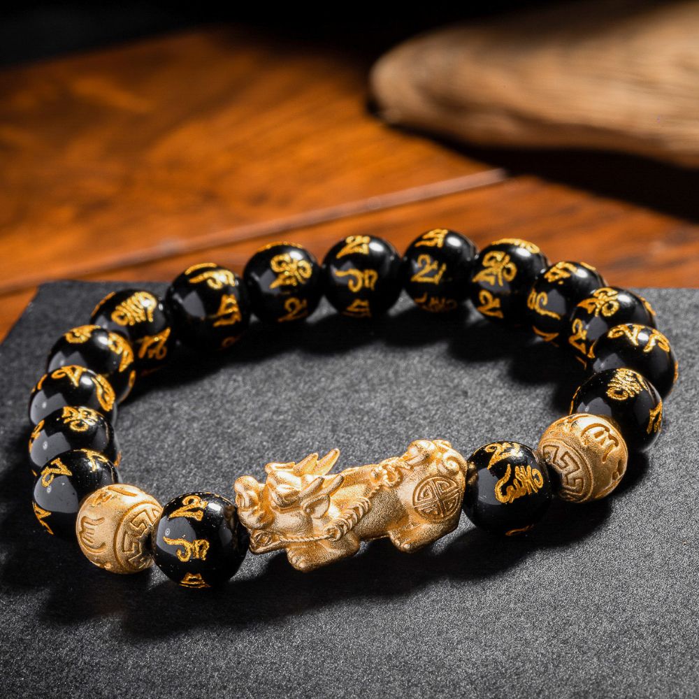 Pixiu Black Obsidian Bracelet for Wealth
