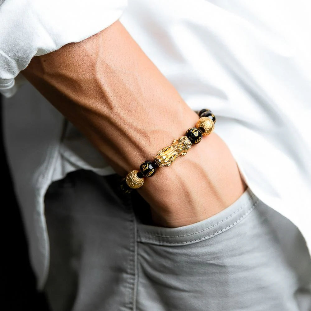 Pixiu Black Obsidian Bracelet for Wealth