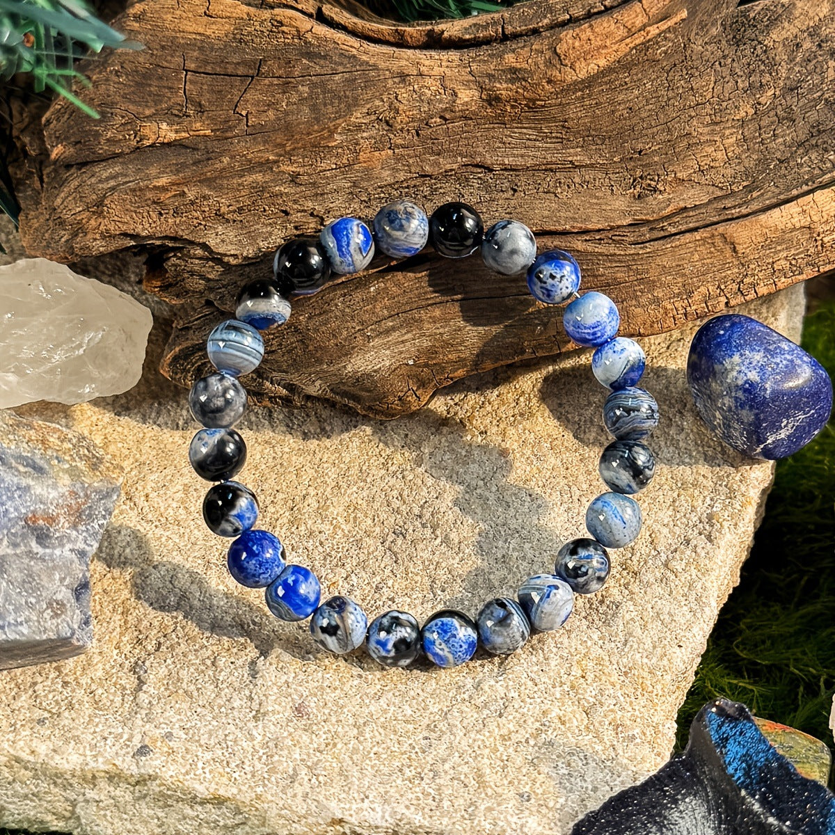 Blue agate natural bracelet
