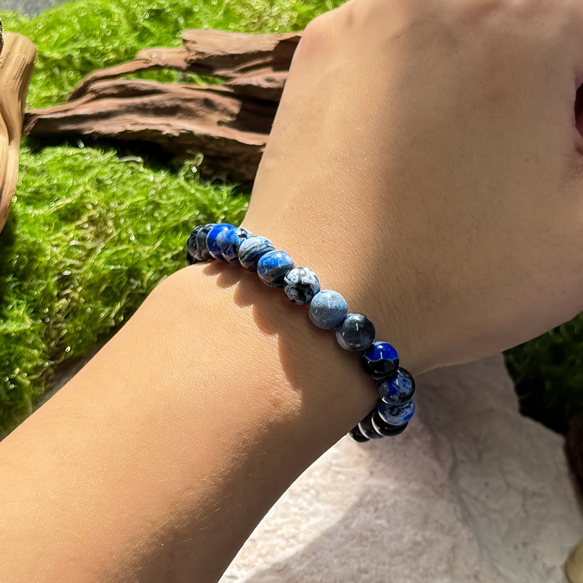 Blue agate natural bracelet