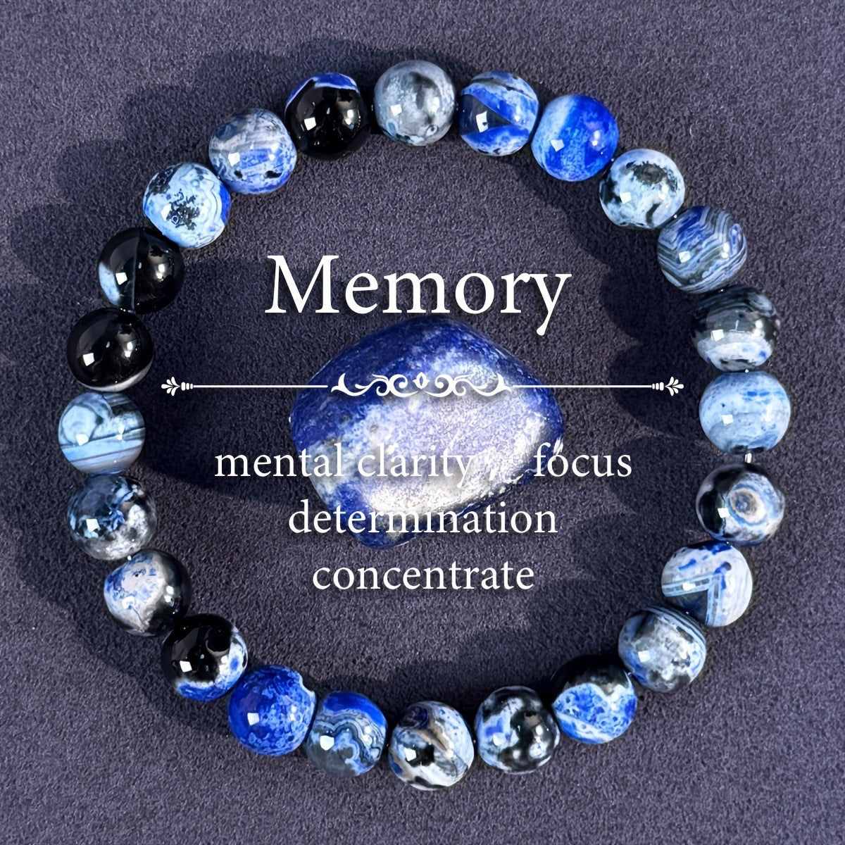 Blue agate natural bracelet