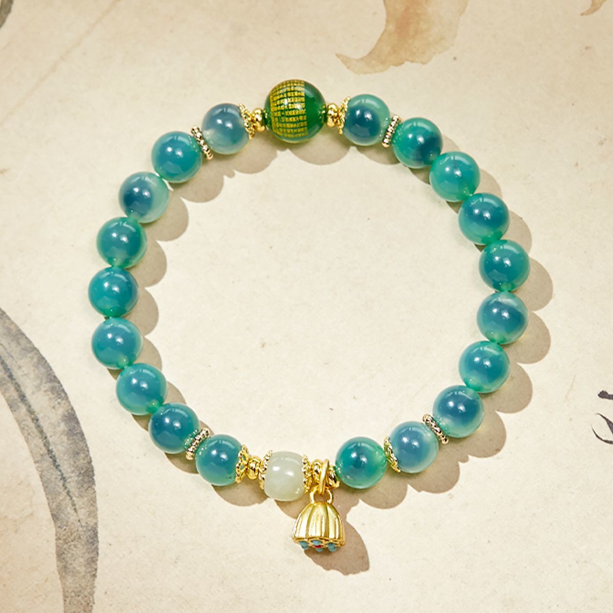 Lotus Seed Candy Agate Bracelet Crystal Clear Beauty Continuous Luck