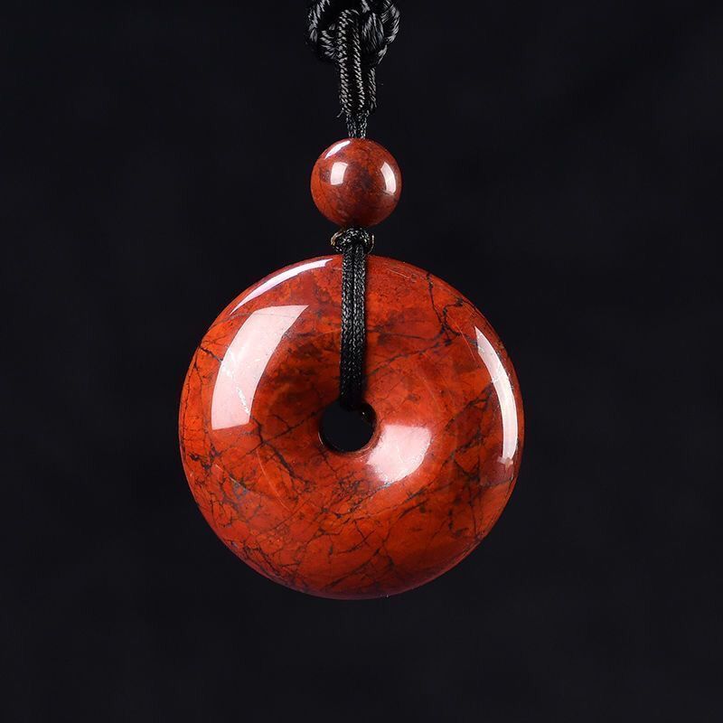 Red Edin meteorite lucky charm safety buckle