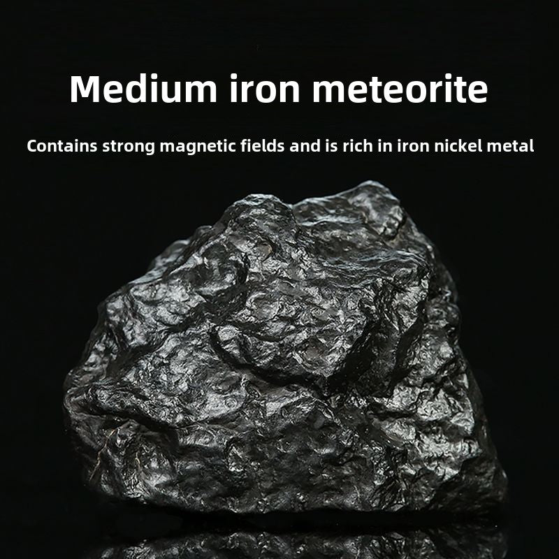 NaNatural iron meteorite raw stone fidelity universe Newman lines strong magnetic