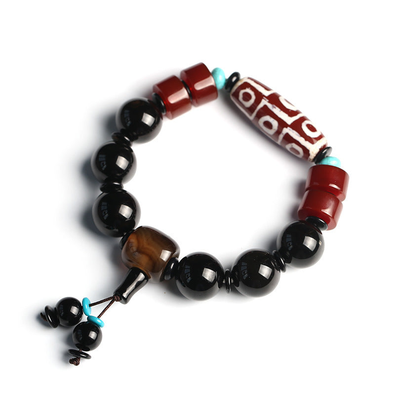 Agate Tibet natural nine eyes beads amulet bracelet