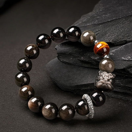 Fortune-Bringing Silver Lion Charm Bracelet