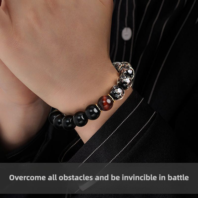 Sacred Incense Bead  Obsidian Bracelet – The Spirit of a Fearless Warrior