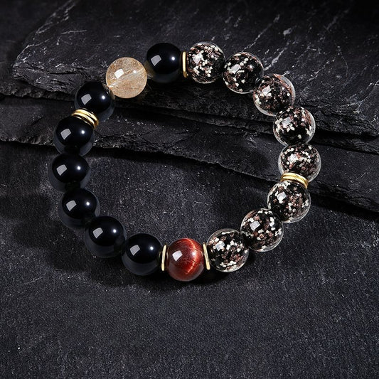 Sacred Incense Bead  Obsidian Bracelet – The Spirit of a Fearless Warrior