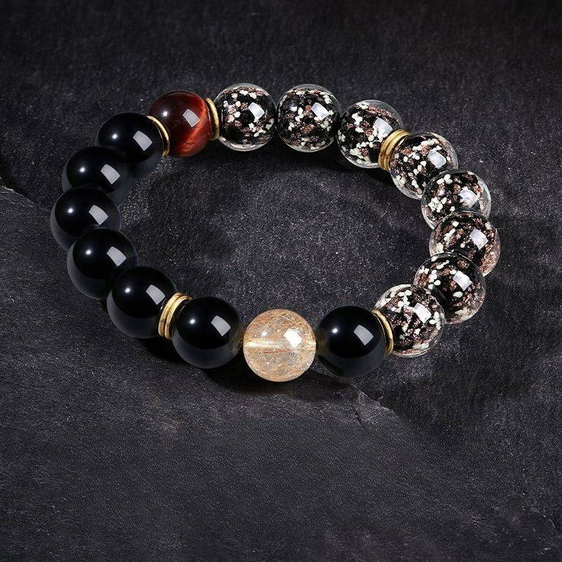 Sacred Incense Bead  Obsidian Bracelet – The Spirit of a Fearless Warrior