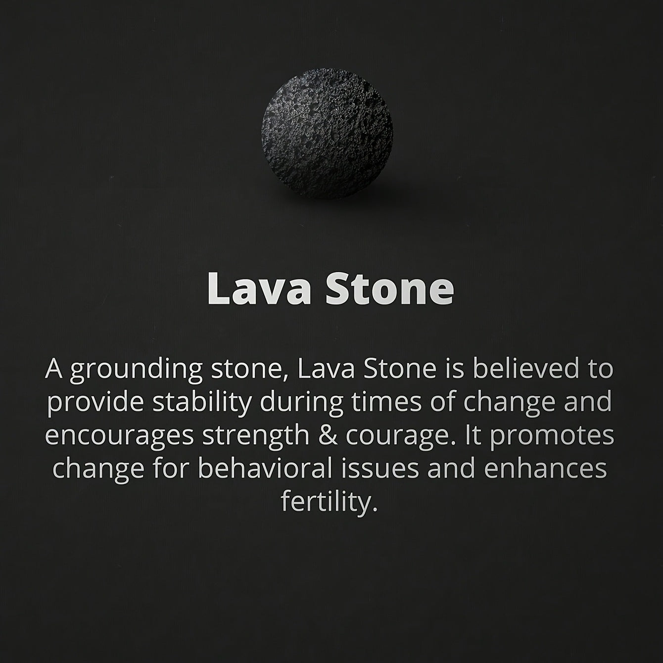 Volcanic stone bracelet, enhances energy and safeguards balance.