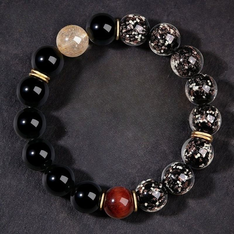 Sacred Incense Bead  Obsidian Bracelet – The Spirit of a Fearless Warrior
