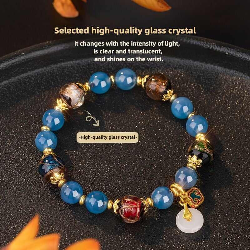 Colorful agate bracelet. Wearing it brings health and happiness.