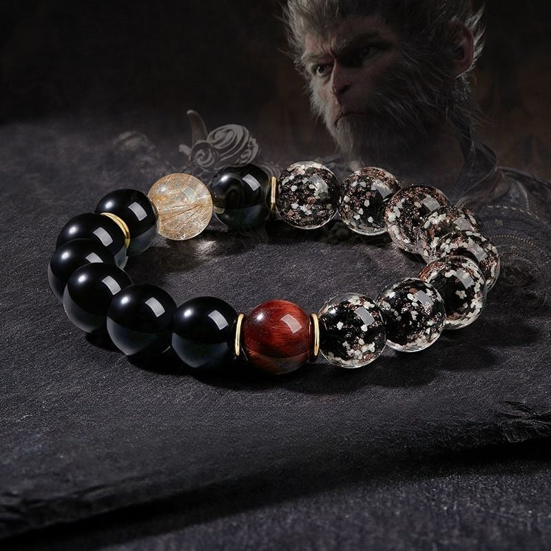 Sacred Incense Bead  Obsidian Bracelet – The Spirit of a Fearless Warrior